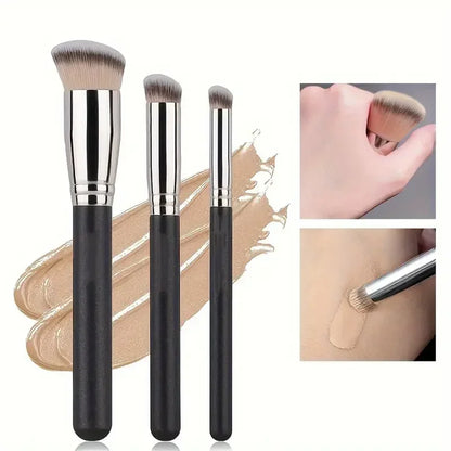 Angled Kabuki Foundation & Concealer Blending Brush Set