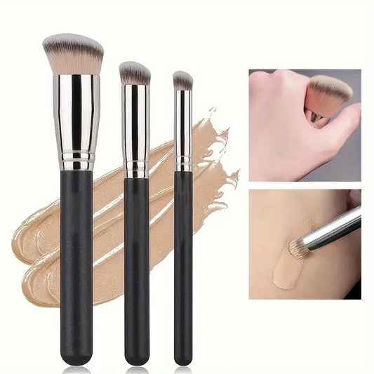 Angled Kabuki Foundation & Concealer Blending Brush Set
