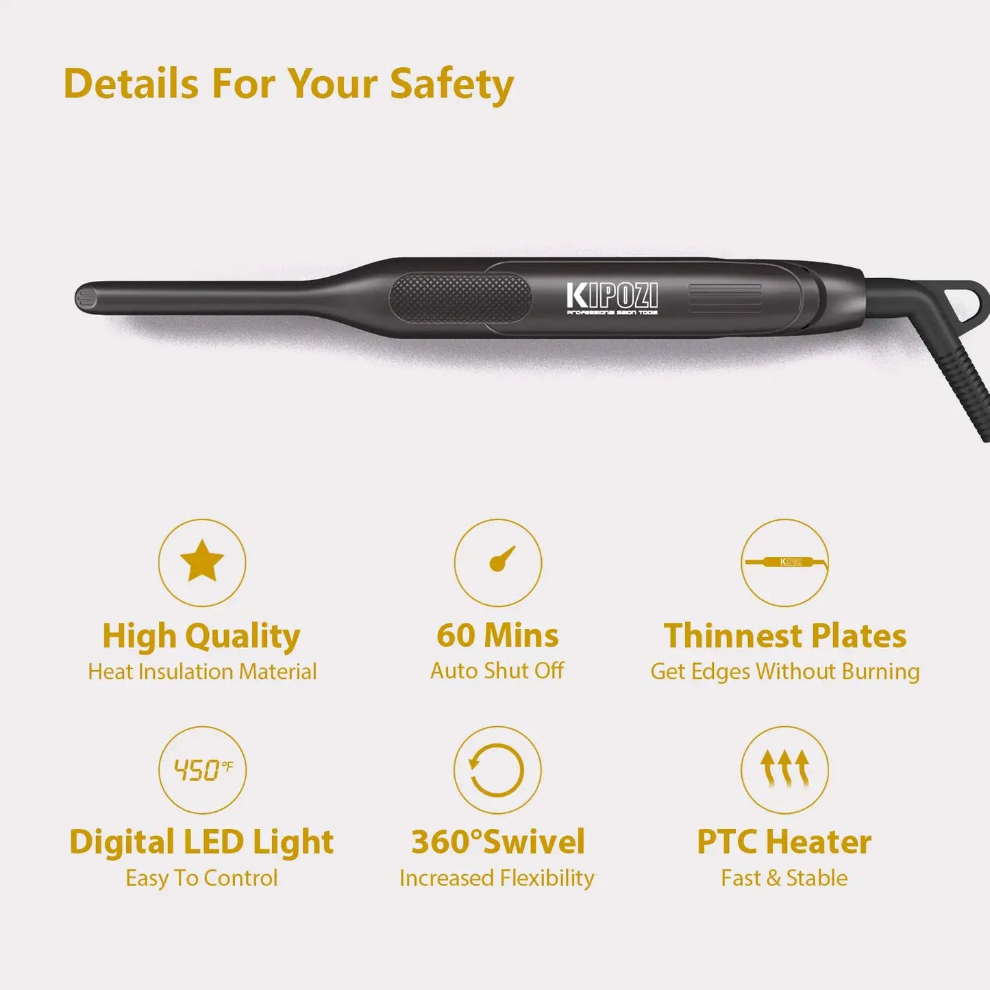 Titanium Short Hair Straightener
