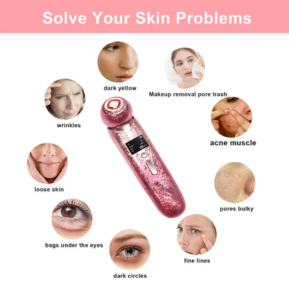 LCD Facial High Frequency Vibration Skin Care Massager