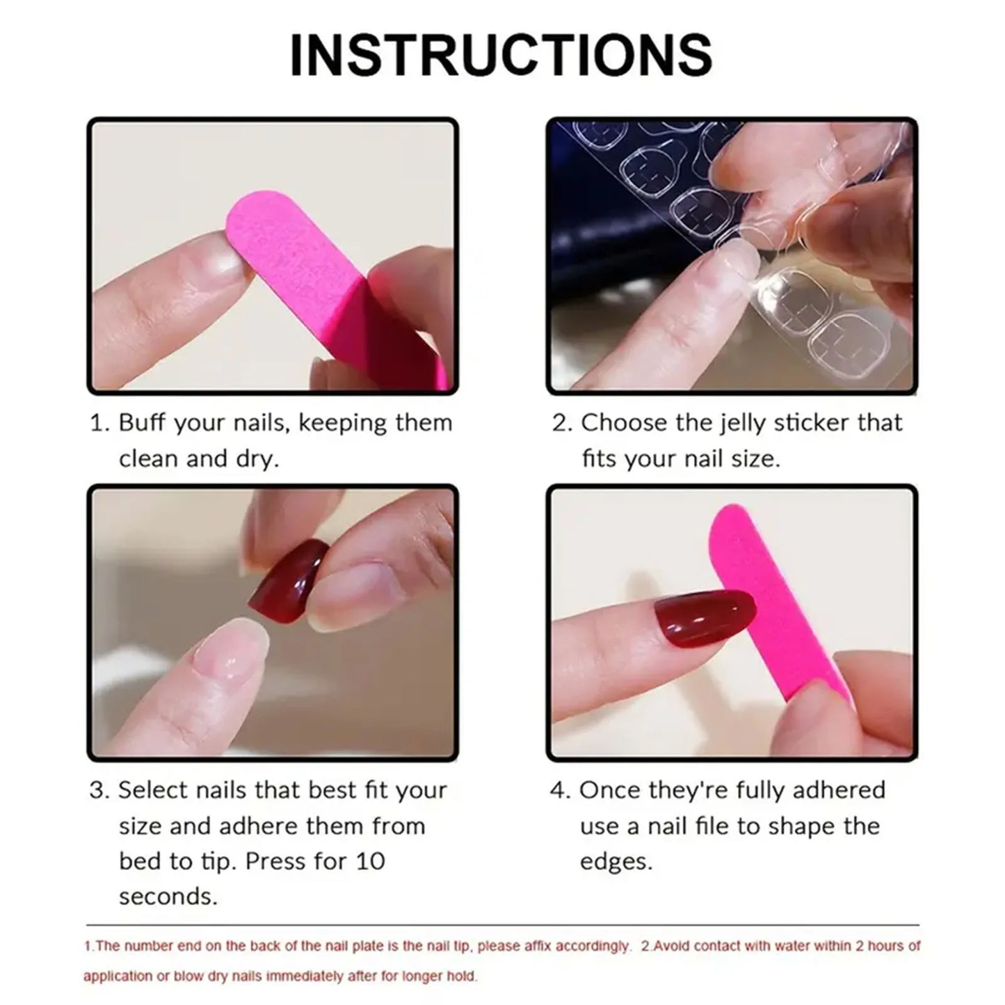 Long Lasting French Tips Press-on Nails