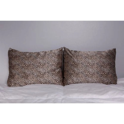 2 Pack Leopard Satin Pillowcases (600 TC)