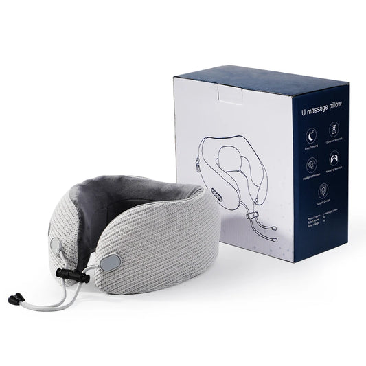 U-Shaped Hot Compression Neck Pillow Massager