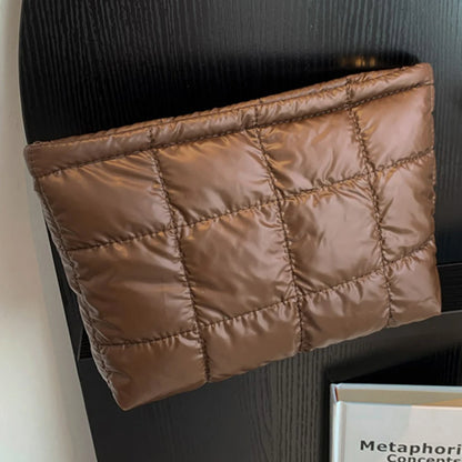 Large Quilted Makeup Pouch