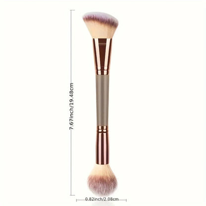 Double-Ended Foundation, Contour, Powder Makeup Brush