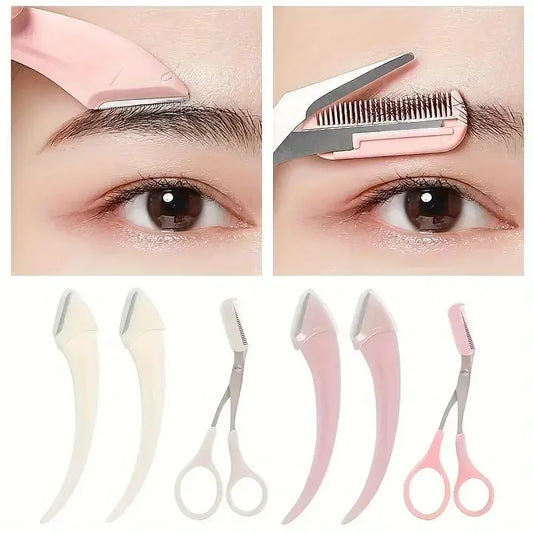 4pcs Eyebrow Trimmer & Scissors