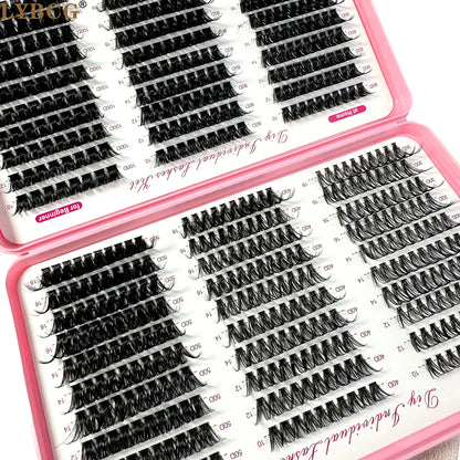 Soft Fluffy Volume Cluster Individual Eyelash Extensions 570Pcs