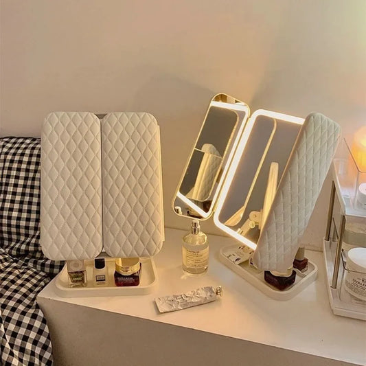LED Trifold Makeup Mirror