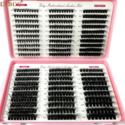 Soft Fluffy Volume Cluster Individual Eyelash Extensions 570Pcs