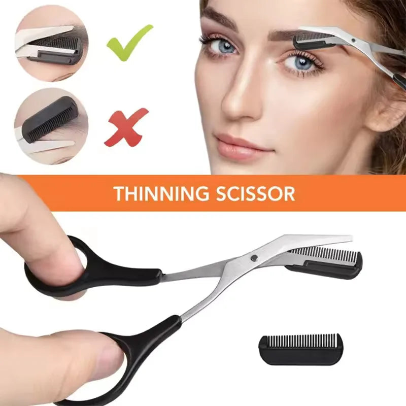 17Pcs Black Eyebrow Trimming Tools Sets
