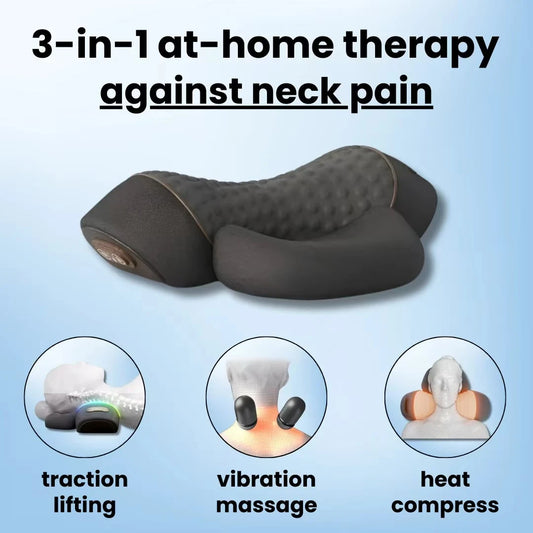 3-in-1 Cervical Pillow Hot Compression Neck Massager