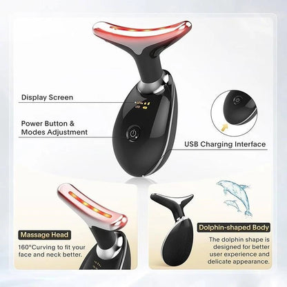 7LED Light Vibrating Neck And Face Skin Massager