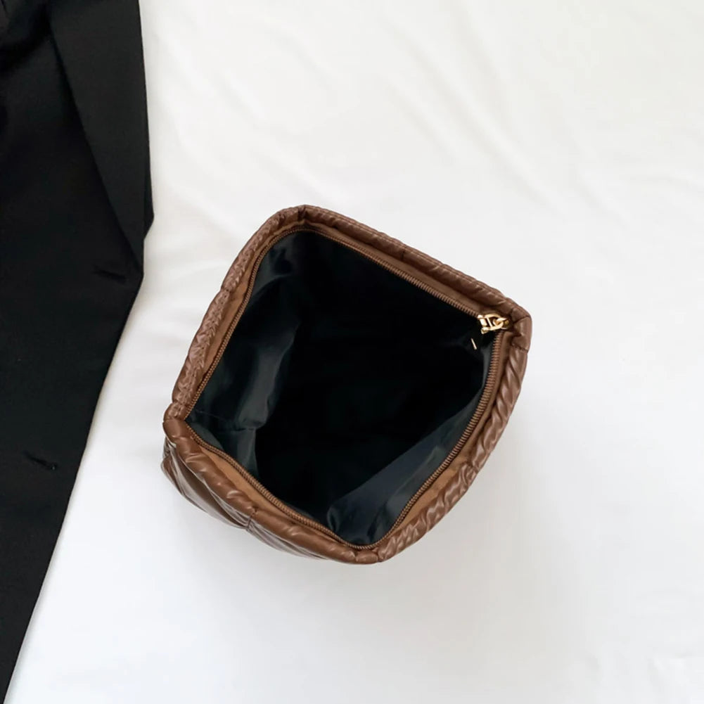 Large Quilted Makeup Pouch