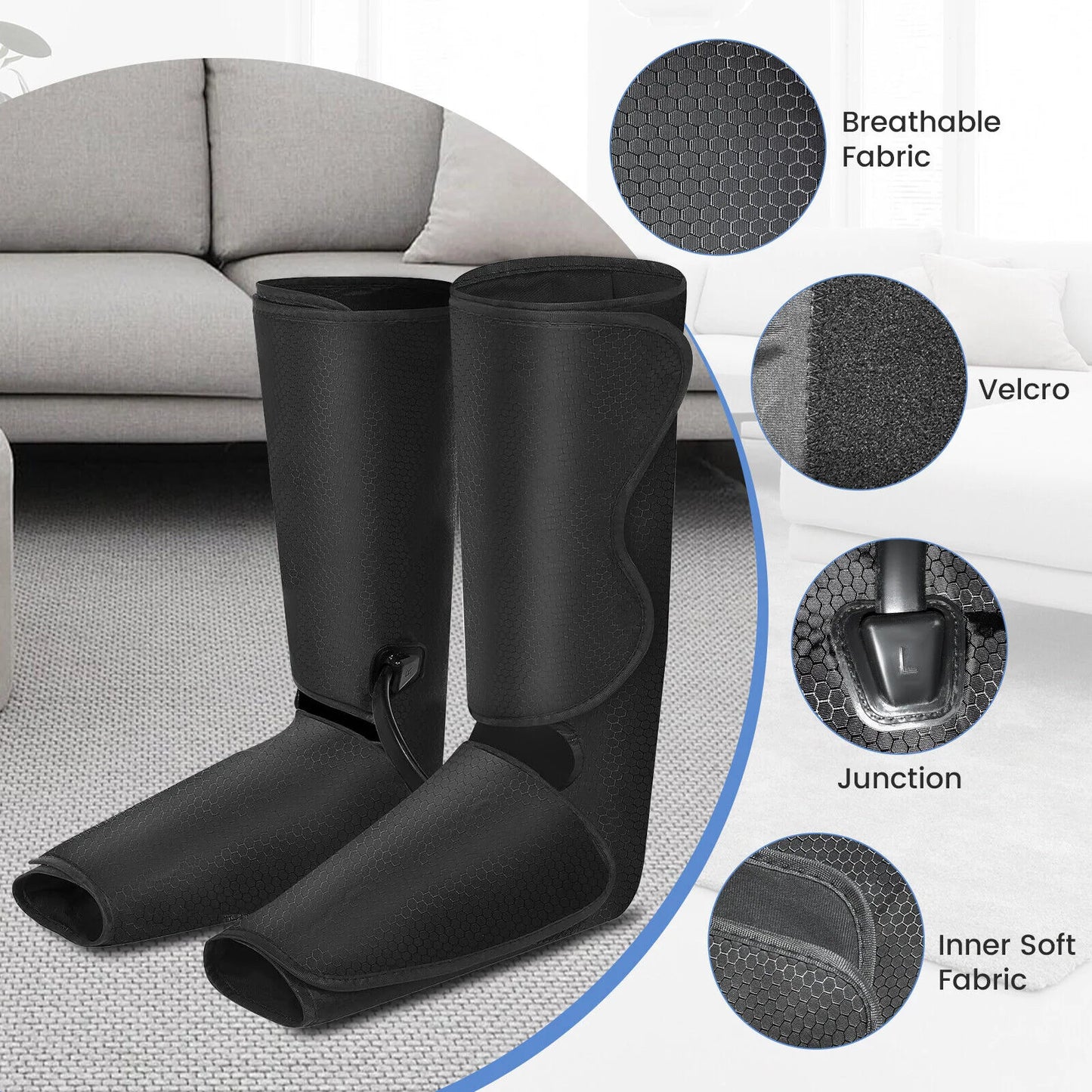 Heated Air Compression Leg & Foot Massager