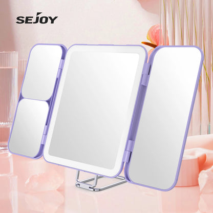 Portable LED Trifold Makeup Mirror