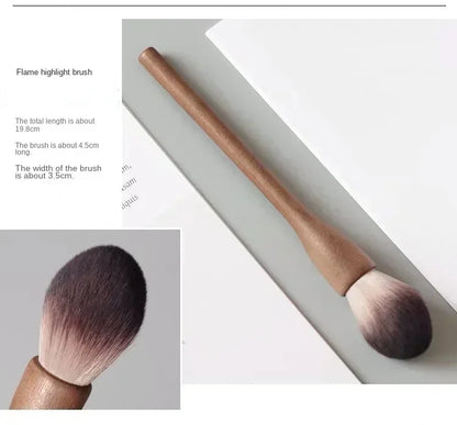 Japanese Raw Wool Walnut Handle Makeup Brush