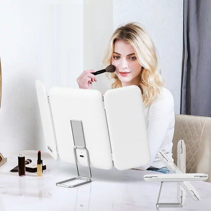 Portable LED Trifold Makeup Mirror