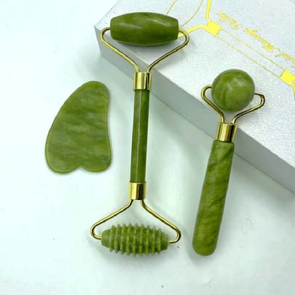 Facial Jade Roller & Gua sha Set