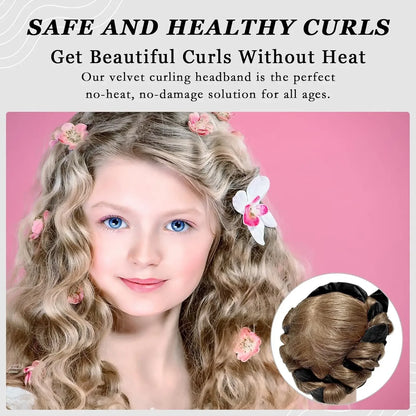 Heatless Sleeping Hair Curling Rod Headband Set