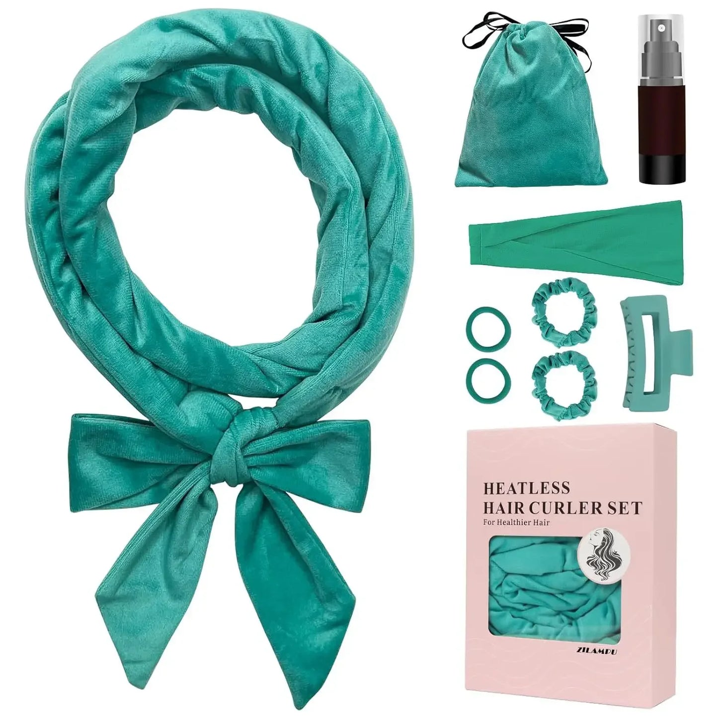 Heatless Sleeping Hair Curling Rod Headband Set