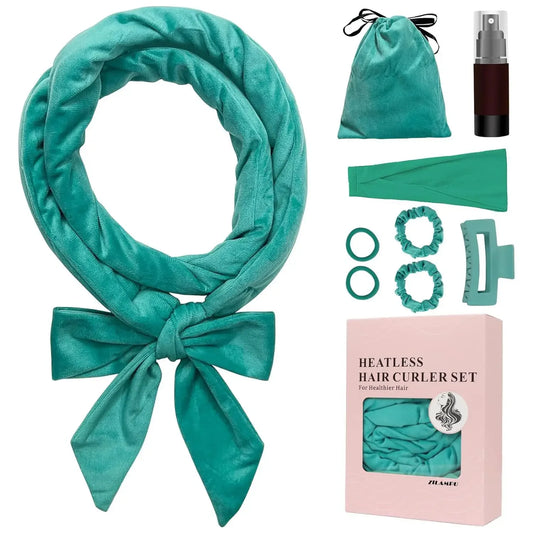 Heatless Sleeping Hair Curling Rod Headband Set